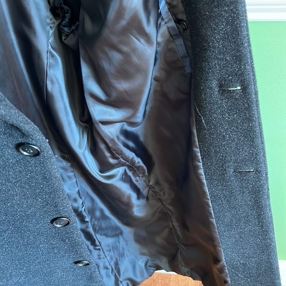 Wool & cashmere Hathaway Platinum black coat men’s - Picture 9 of 10